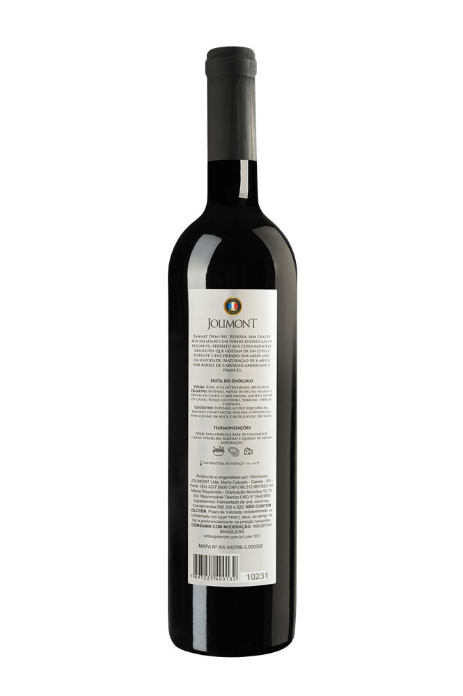 Vinho Tannat Demi-Sec Reserva